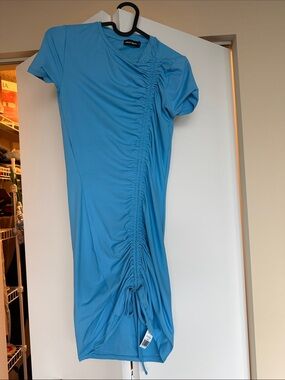 Tally Weijl Blue Ruched mini dress S
